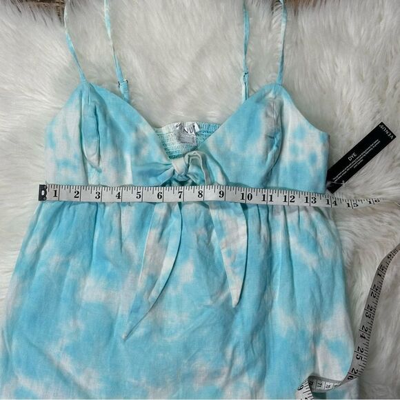 VENUS Blue and White Tie Front Camisole - Picture 7 of 11